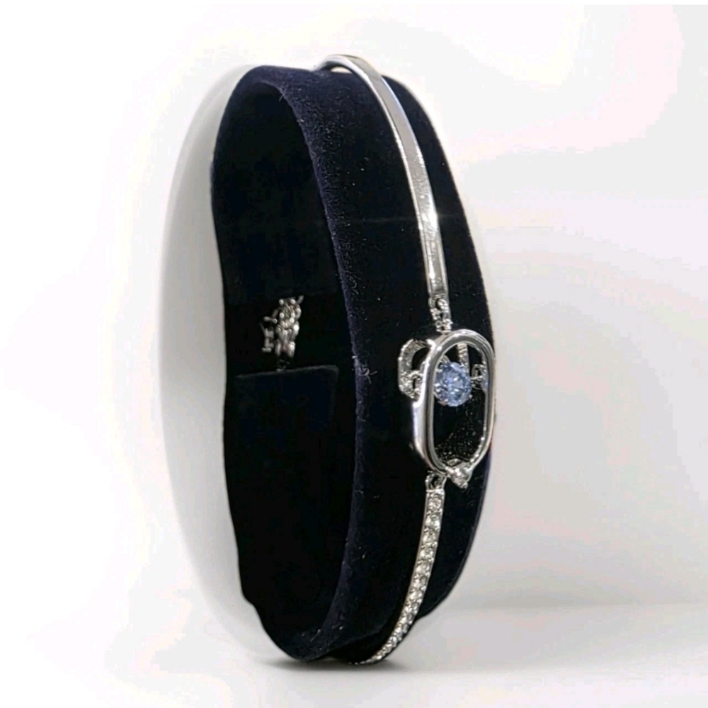 Swarovski Bracelet Round cut, Oval shape, Blue, Rhodium plated - Picture 2 of 9